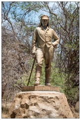 Zimbabwe 11  Statue of Livingstone in the Victoria Falls Park