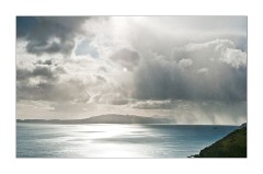 View South Portree and the Cuillin Mountains