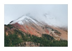 Red Mountain in Mist from the Million Dollar Highway