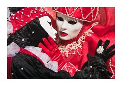 A couple in a venice Square