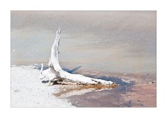 Opalescent Pool Black Sand Basin close up view