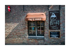 Cafe with Chocolate Adverts - Bruges