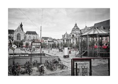 Green Square from the Tour Bus Antwerp