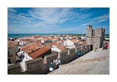 Sitting on the Roof taking a view of Saintes Maries