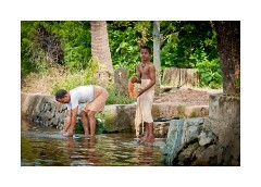 Men also doing the Washing