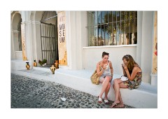 Having a Bite to Eat Fira