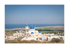 View taken from Fira looking over our Hotel