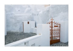 White Church Buildings Vothonas Village