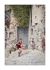 Climbing the Streets of Oia