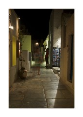 Night Time in the Streets of Oia