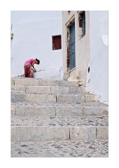 Tending her Stall Oia