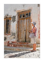 Jane by an Old Wooden Door Pirgos