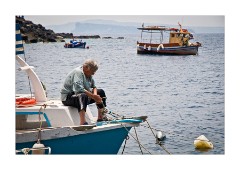 Fishing Port below Oia