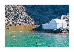 Swimming from the ship to the Hot Springs
