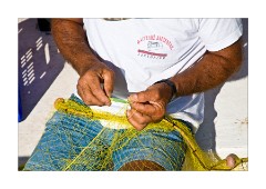 Vlichada Port Mending the Nets
