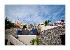Hotel Anatoli Firo looking up the hill