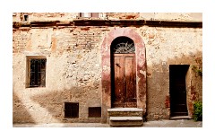 Pienza House Shadows