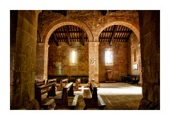 Pieve di Corsignano Church near Pienza Inside Arches