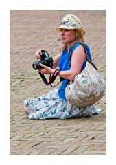 Michelle waiting for the shot