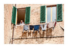 Waiting for the washing to dry