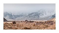 Lone Pine Film Drive View in the Mist