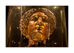 Bath 07  Gilt Bronze Head from the Cult Statue of Sulis Minerva from the Temple