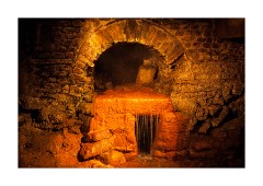 Bath 08  View of the mineral-stained spring overflow