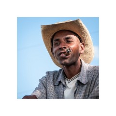 Trinidad Countryside Cuba 14  Man and his Cigar at the Farm