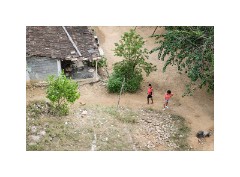 Trinidad Countryside Cuba 65  Looking down from the Tower at the Deaf Sisters and Mother Pig