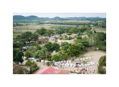Trinidad Countryside Cuba 67  Manaca Iznaga Looking Down at the Village from the Tower