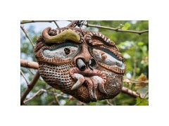 Trinidad Cuba 69  Home of the Santeria Priest - In the Garden