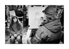 Artists Square Sketching a Young Girl
