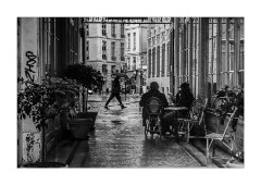Cafe at one of the Entrances of the Galerie Vivienne