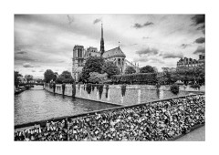 Pont de l'Archevêché with its Love Locks looking towards the Notre Dame