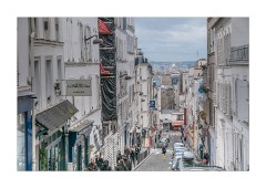Coloured View from The Village of Montmartre looking over Paris