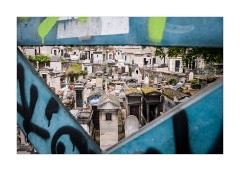 View through the Bridge of the Cemetery of Montmartre