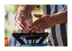 Gallipoli Troy and Yesilyurt 28  Yesilyurt making Turkish Coffee