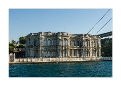 Istanbul  River cruise on the Bosphorus Asian side.  Beylerbeyi  Palace