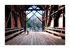 Inside Felton Covered Bridge
