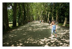 France Chateaus and Churches 12  Chateau de Chenonceau Nikki on the tree lined walk down to the Chateau