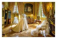 France Chateaus and Churches 36  Chateau de Cheverny Wedding Dress of the Current Owner