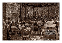France Paris 05  Luxembourg Gardens Entertainment  in the Bandstand