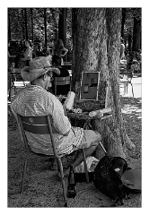 France Paris 06  Luxembourg Gardens Artist at Work