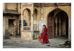 Jaipur  13  Early morning the Old city