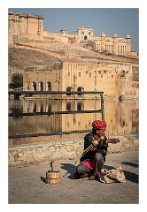 Jaipur  31  Snake Charmer outside the Amber Fort