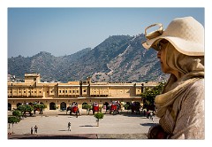 Jaipur  34  Main Courtyard as you enter the Amber Fort