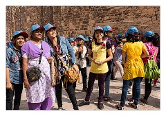 Jodhpur 041  Meharangarh Fort - chilren on a tour of the fort