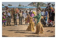 Pushkar 58  Pushkar Camel Fair - dancers in the arena