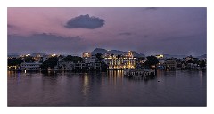 Udaipur 57  Udaipur at night from Jagat Niwas Terrace