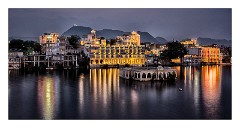 Udaipur 59  Udaipur at night from Jagat Niwas Terrace
